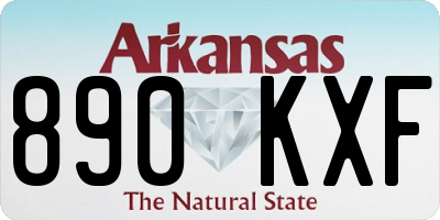 AR license plate 890KXF