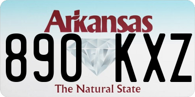 AR license plate 890KXZ