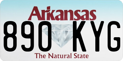 AR license plate 890KYG