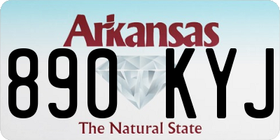 AR license plate 890KYJ