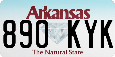AR license plate 890KYK