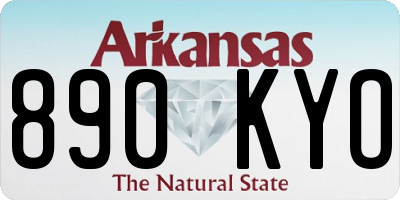 AR license plate 890KYO