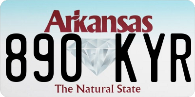 AR license plate 890KYR