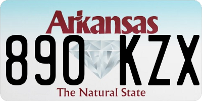 AR license plate 890KZX