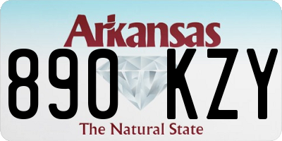 AR license plate 890KZY