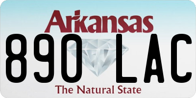 AR license plate 890LAC