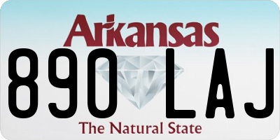 AR license plate 890LAJ