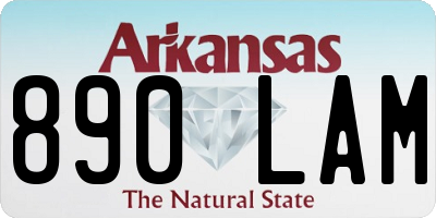 AR license plate 890LAM