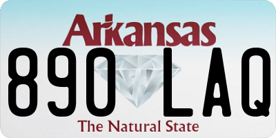 AR license plate 890LAQ