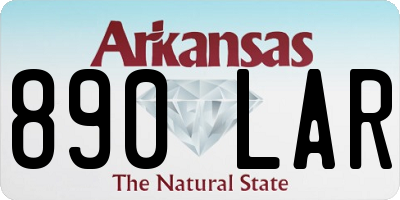 AR license plate 890LAR