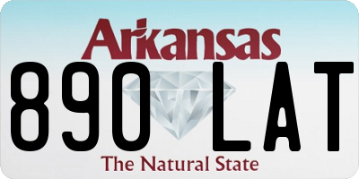 AR license plate 890LAT