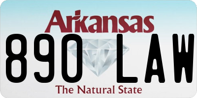 AR license plate 890LAW