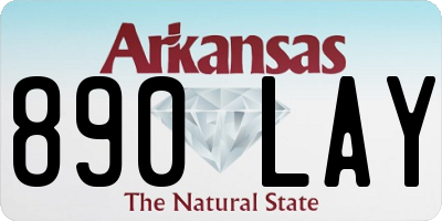 AR license plate 890LAY