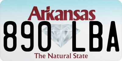 AR license plate 890LBA
