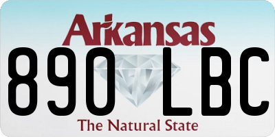AR license plate 890LBC