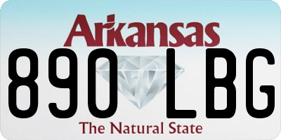 AR license plate 890LBG
