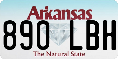 AR license plate 890LBH