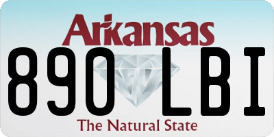 AR license plate 890LBI