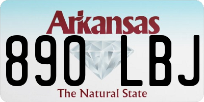 AR license plate 890LBJ
