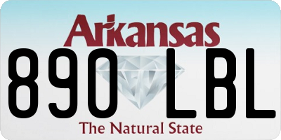 AR license plate 890LBL