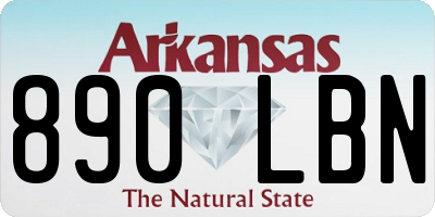 AR license plate 890LBN