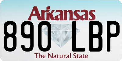 AR license plate 890LBP