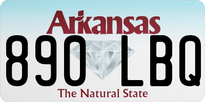 AR license plate 890LBQ