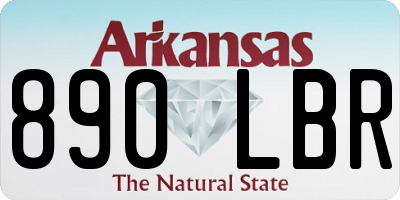 AR license plate 890LBR