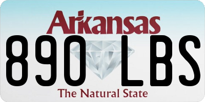 AR license plate 890LBS