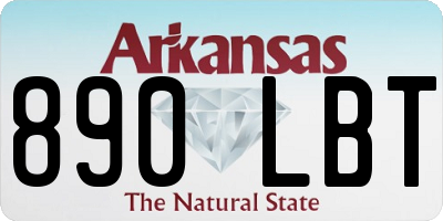 AR license plate 890LBT