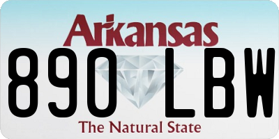 AR license plate 890LBW