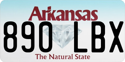 AR license plate 890LBX
