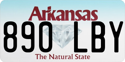 AR license plate 890LBY