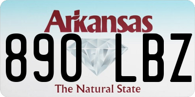 AR license plate 890LBZ