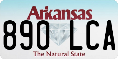 AR license plate 890LCA