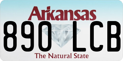 AR license plate 890LCB
