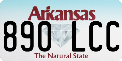 AR license plate 890LCC