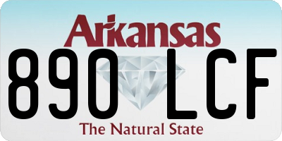 AR license plate 890LCF