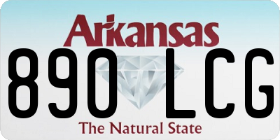 AR license plate 890LCG