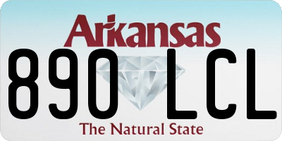 AR license plate 890LCL