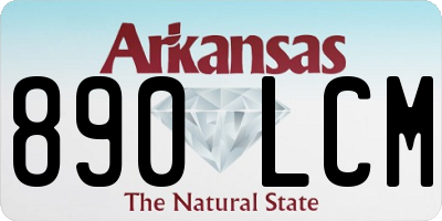 AR license plate 890LCM