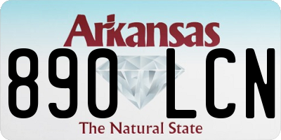 AR license plate 890LCN