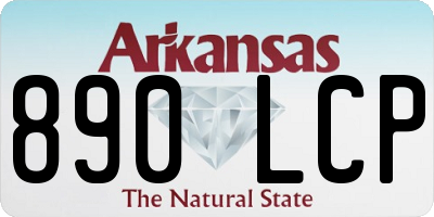 AR license plate 890LCP
