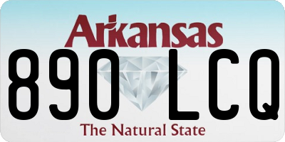 AR license plate 890LCQ