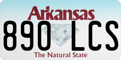 AR license plate 890LCS