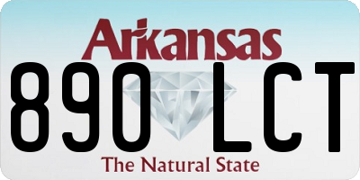 AR license plate 890LCT