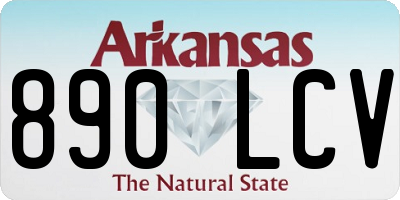 AR license plate 890LCV