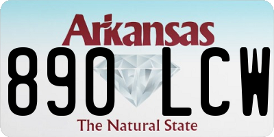 AR license plate 890LCW