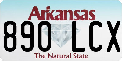 AR license plate 890LCX