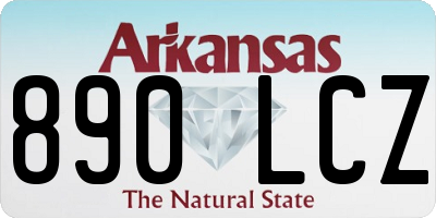 AR license plate 890LCZ